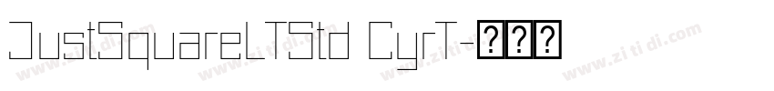 JustSquareLTStd CyrT字体转换